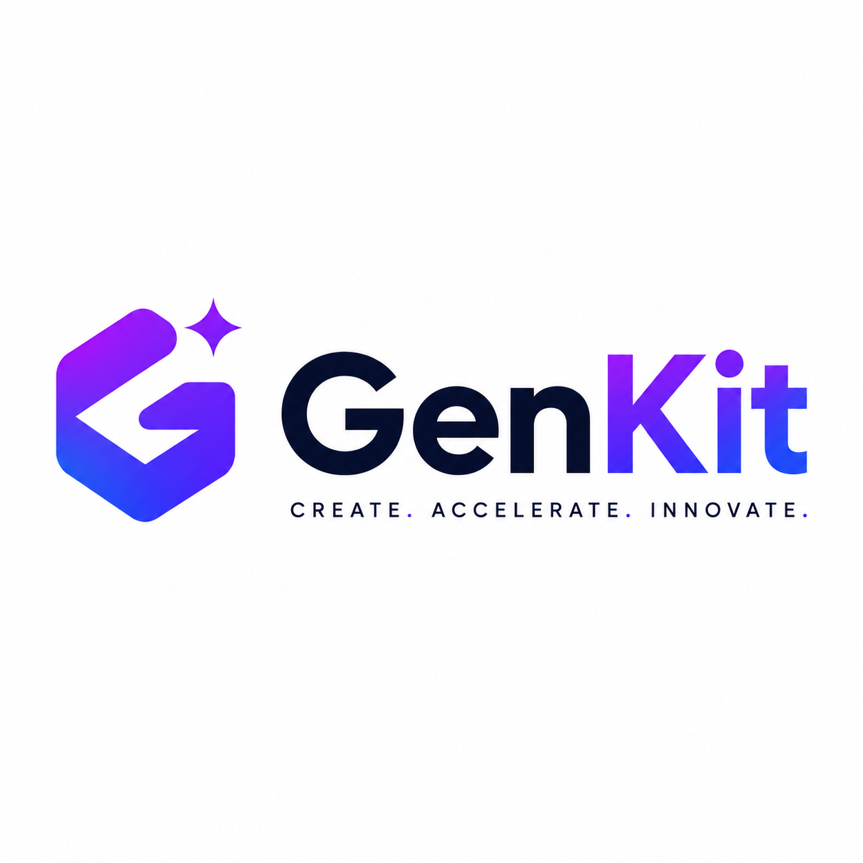 Modern purple and white logo mark for 100 AI Image Shortcuts PDF, bold sans-serif typography on a clean circular gradient background