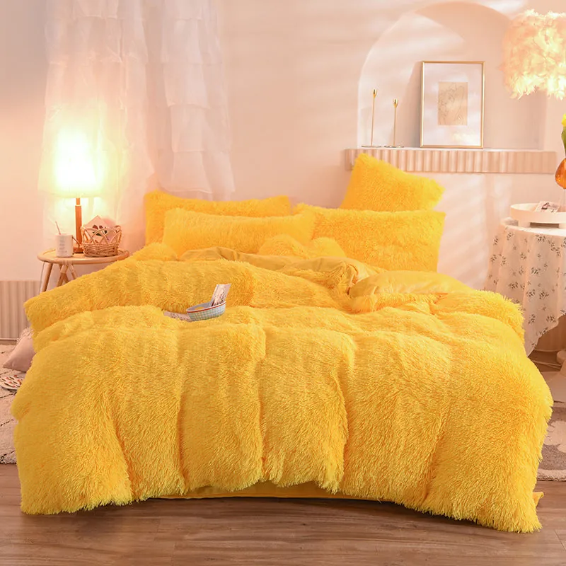 Macro close-up of thick fleece fiber texture showing deep shaggy plush material with rich warmth and softness detail