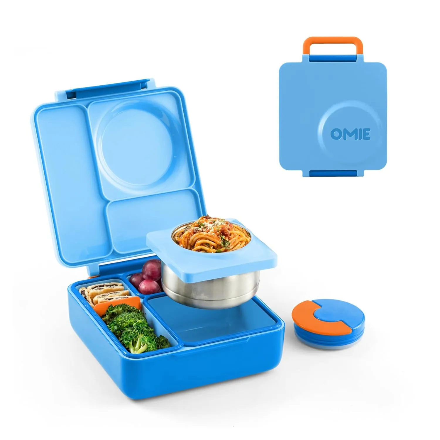 A cool Blue Bento Box product shot on a clean white background showing the ocean blue finish