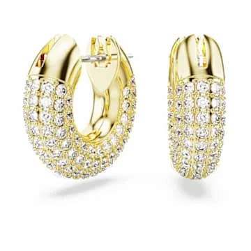 Detail showing the secure clasp and lightweight construction of Dextera small hoop earrings