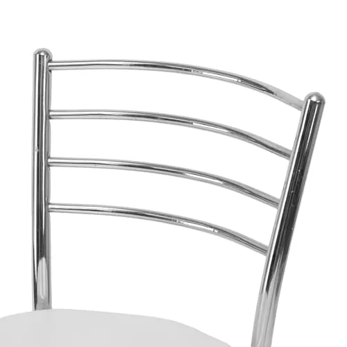 Top view looking down at the Goyal dining chair showing rounded cushioned seat surface and supportive armless frame structure.